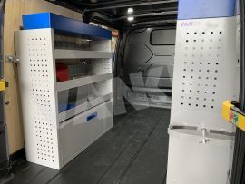 nearside van shelving and aluminium drawers