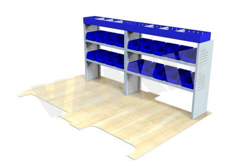 Van Shelves with Bins for L2 Medium Van Offside