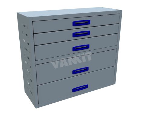 5 Drawer Cabinet DEEP - 1014mm Wide